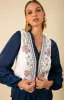 Madeleine Embroidered Linen Vest sold by Hale Bob