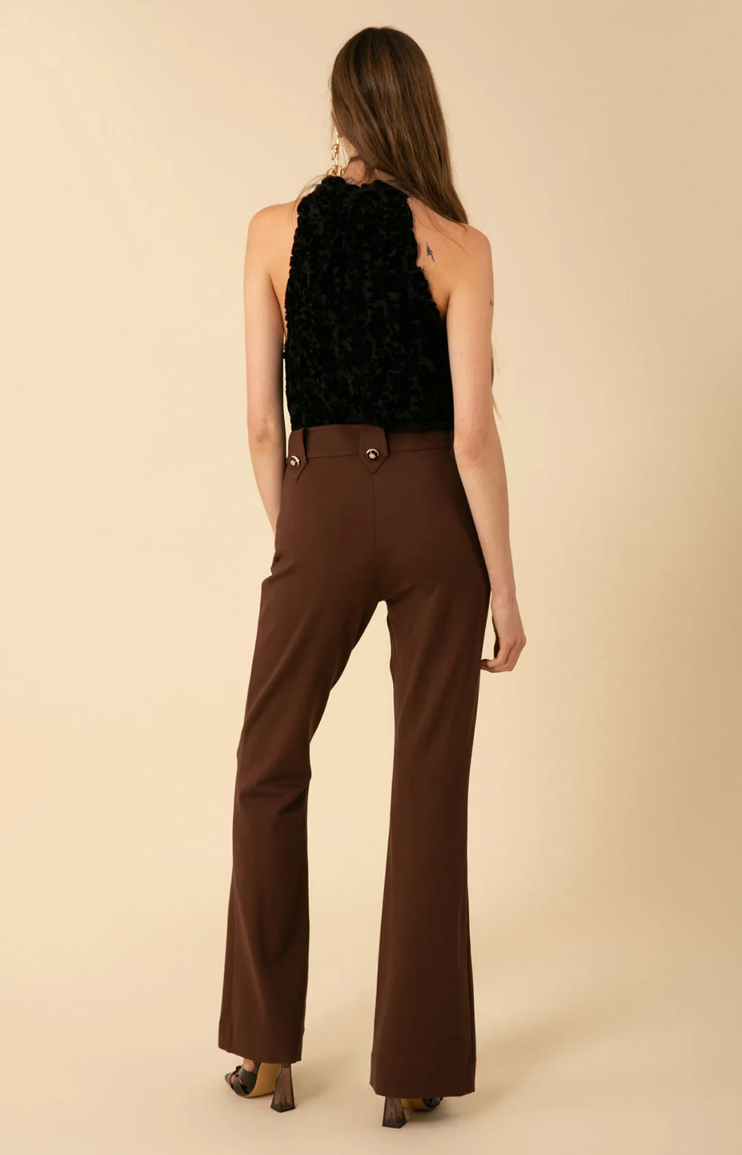 Aya Button Trim Ponte Pant sold by Hale Bob product image thumbnail 2