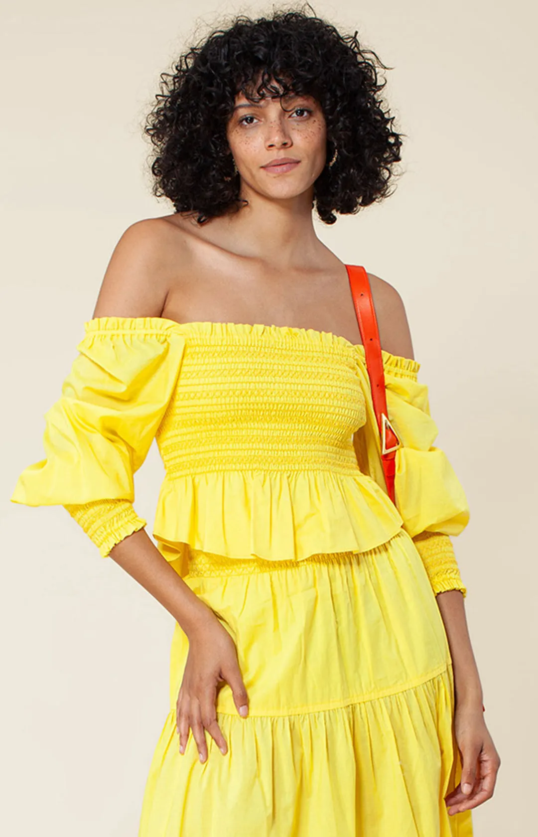 Mattie Solid Smocked Top sold by Hale Bob product image thumbnail 5