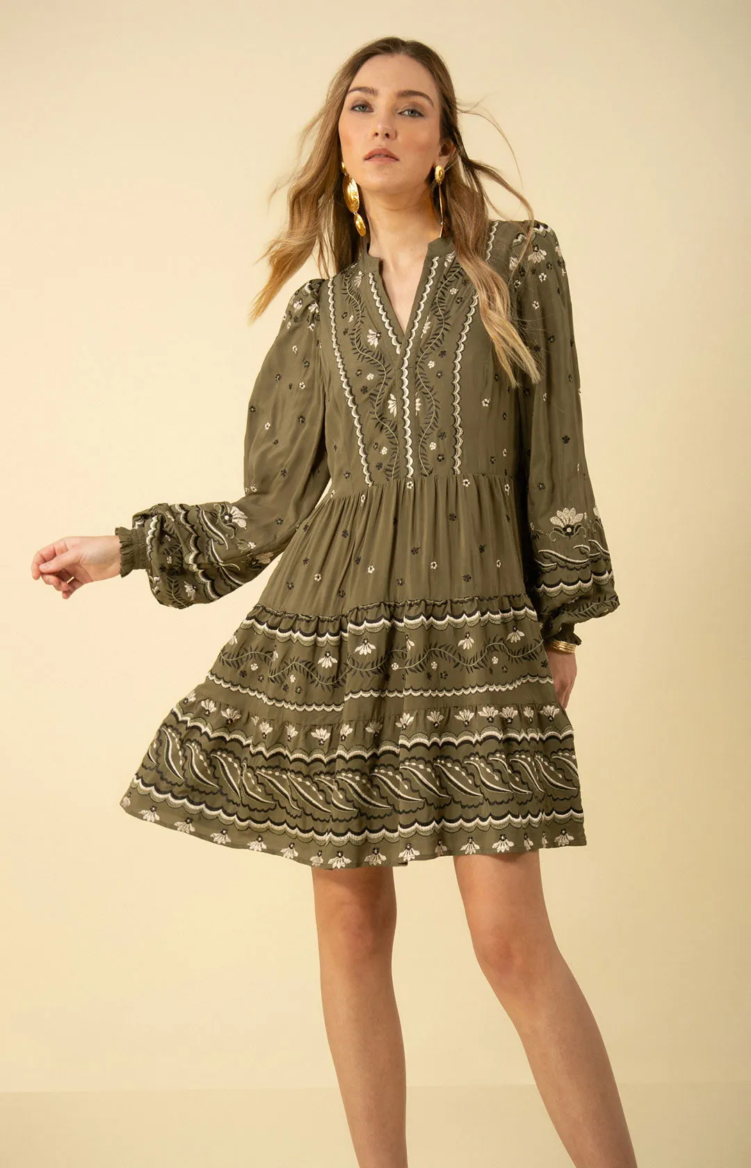 Audrey Embroidered Dress sold by Hale Bob product image thumbnail 4