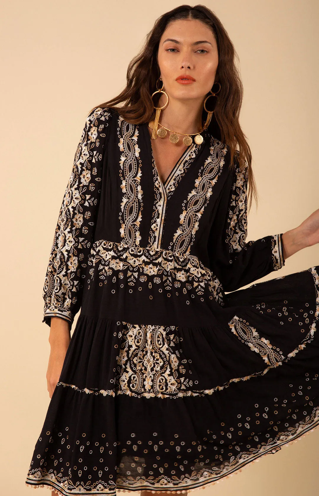 Emery Embroidered Dress sold by Hale Bob product image thumbnail 3