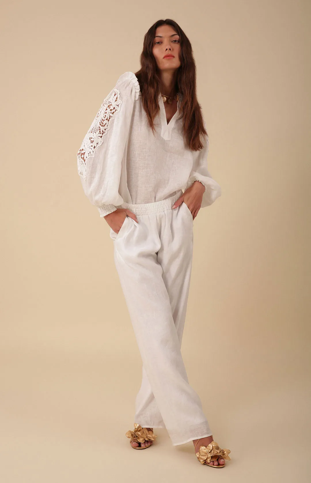 Emersyn Solid Linen Pant sold by Hale Bob product image thumbnail 4