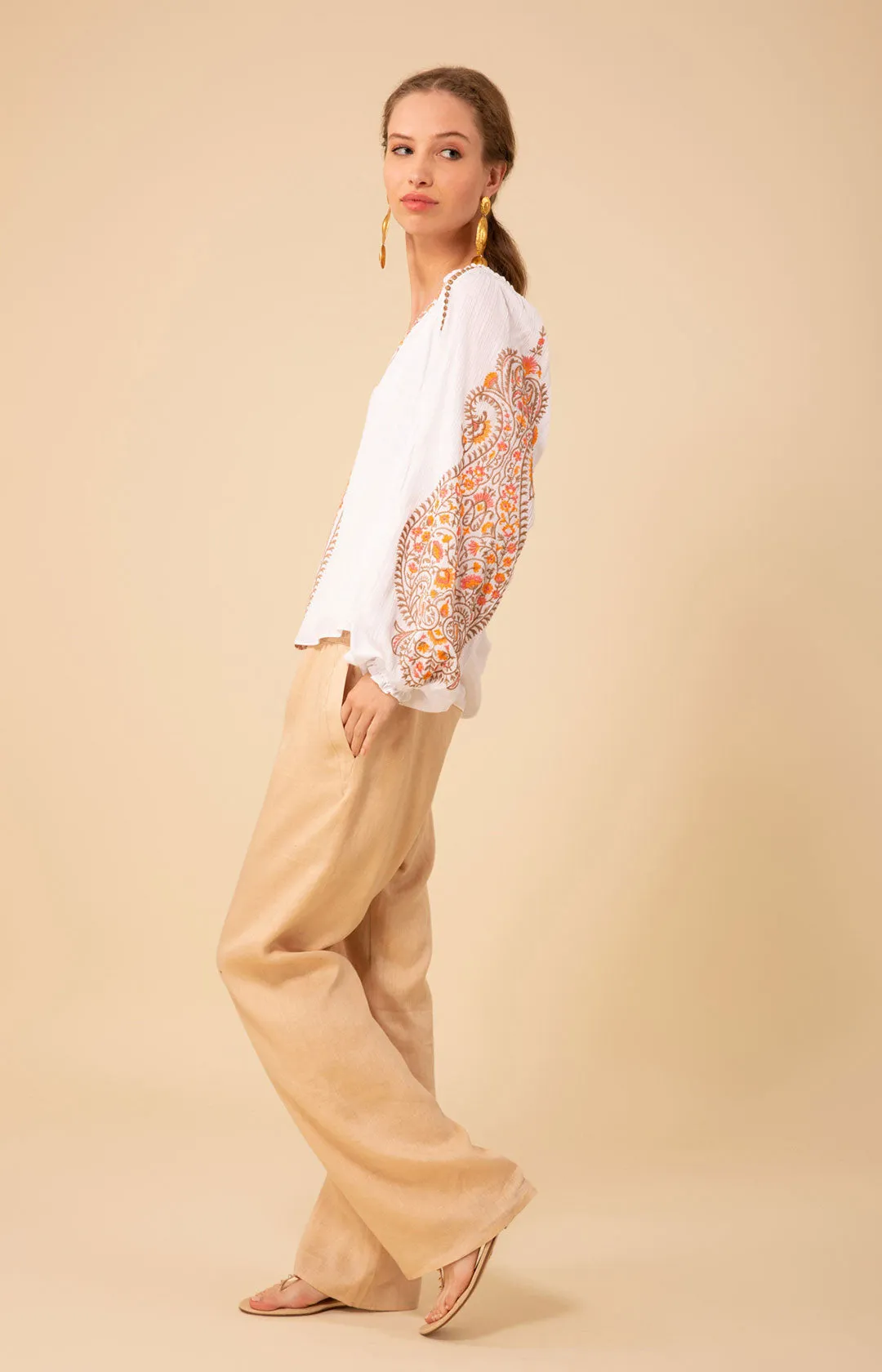Emersyn Solid Linen Pant sold by Hale Bob product image thumbnail 3