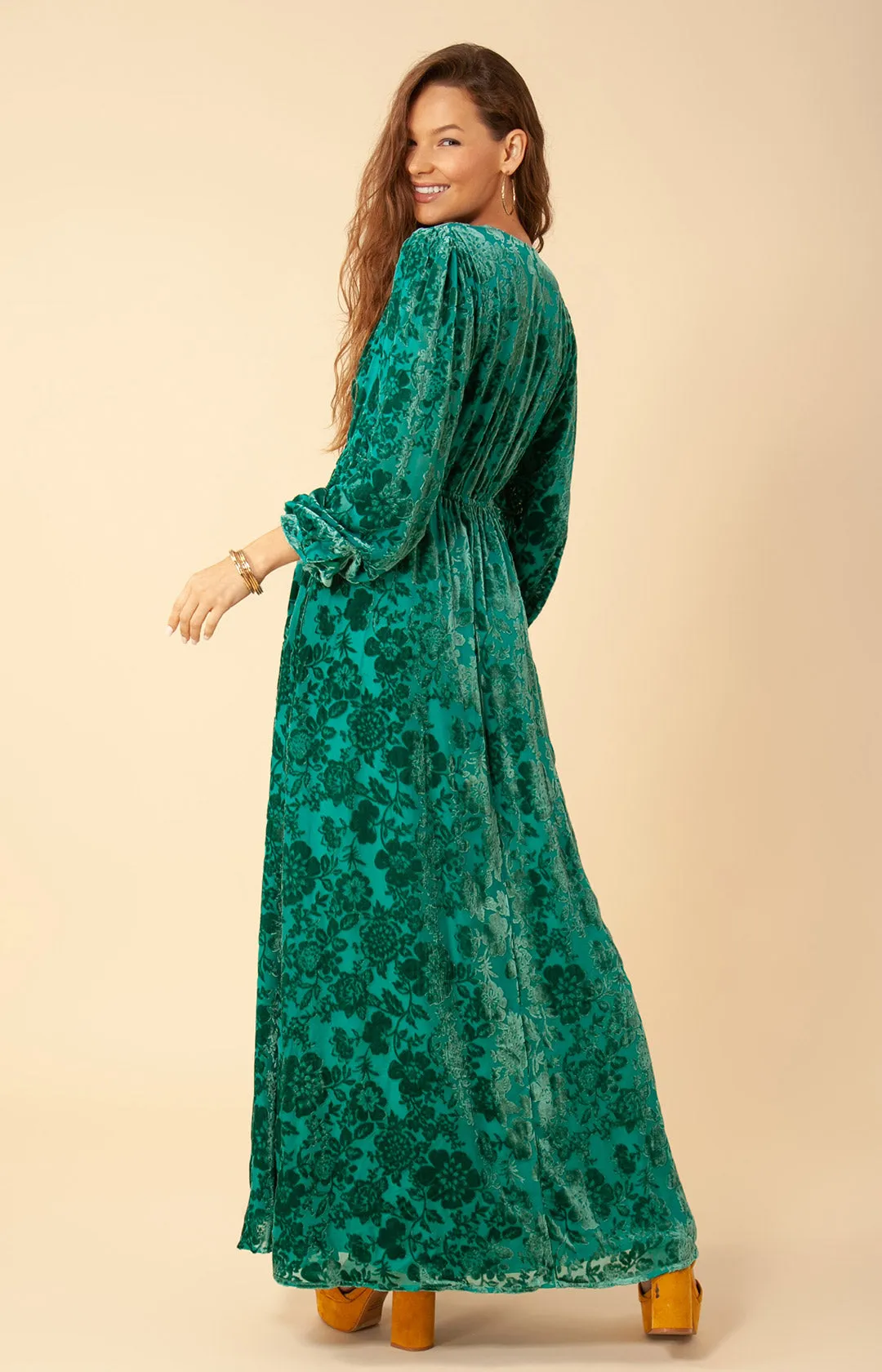 Alice Solid Silk Maxi Dress sold by Hale Bob product image thumbnail 2