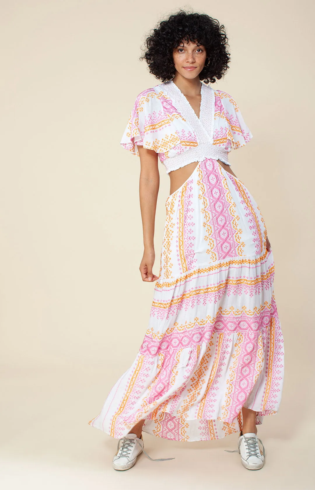 Pruie Embroidered Cut-Out Maxi Dress sold by Hale Bob product image thumbnail 2