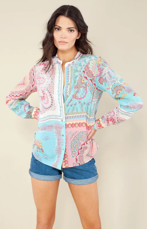 Adele Silk Top sold by Hale Bob