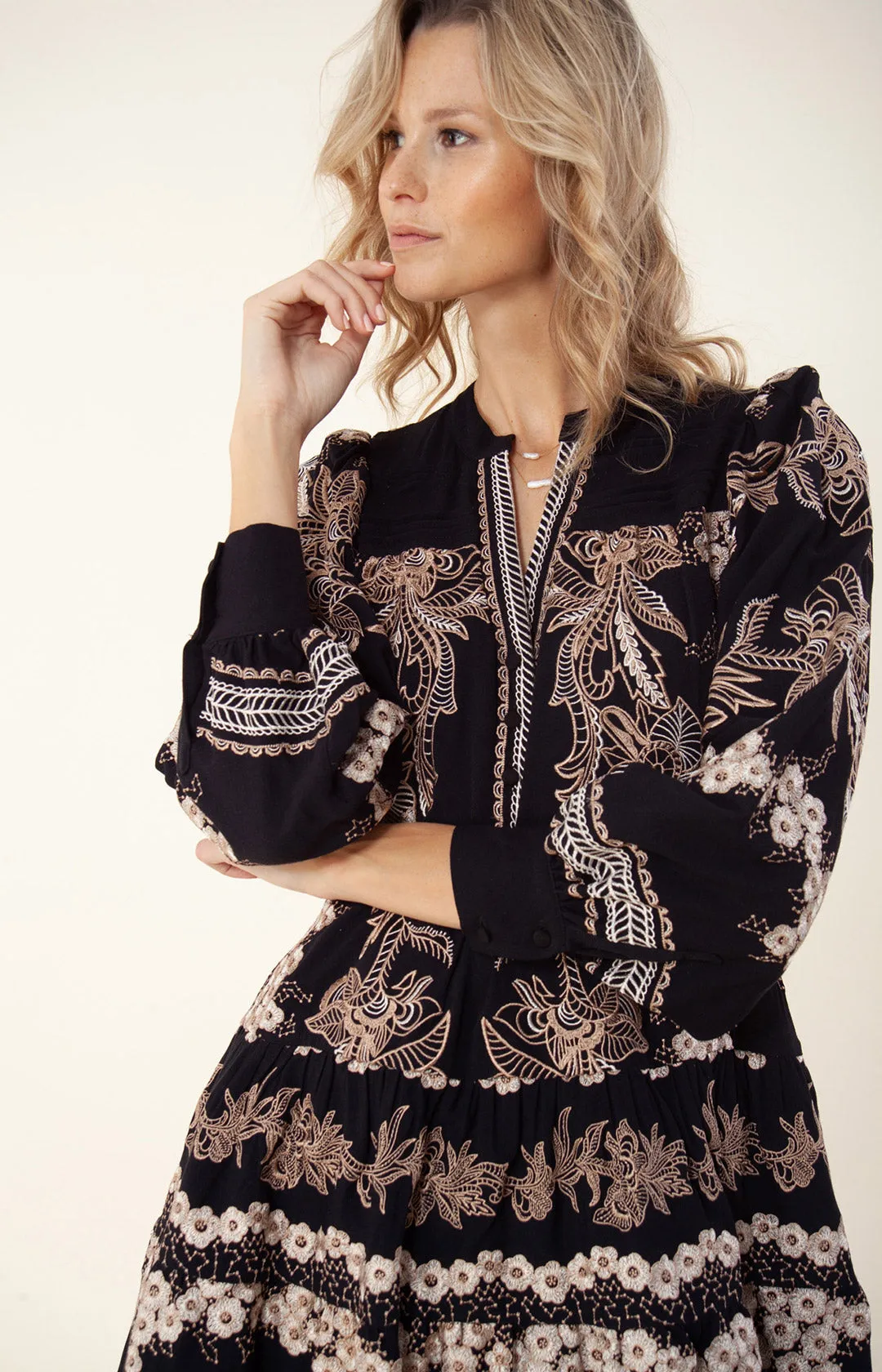 Janina Embroidered Dress sold by Hale Bob product image thumbnail 3