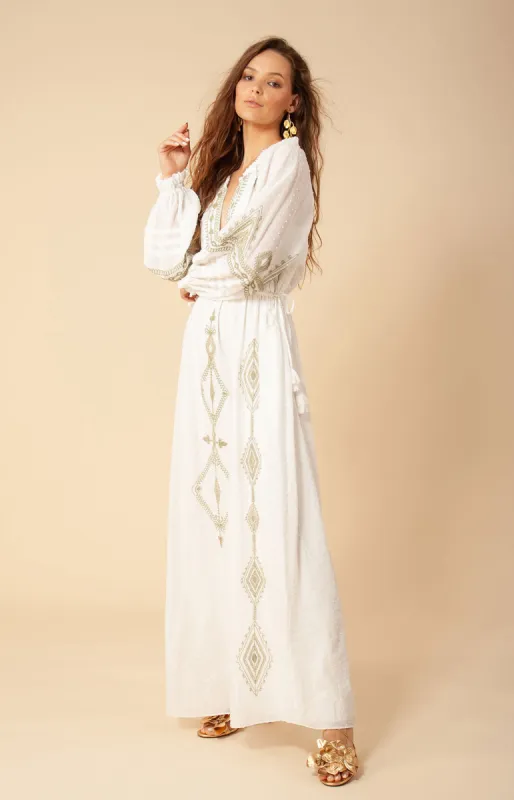 Lily Embroidered Maxi Dress sold by Hale Bob