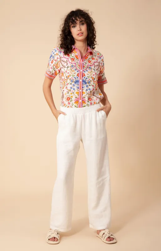 Malika Solid Linen Pant sold by Hale Bob