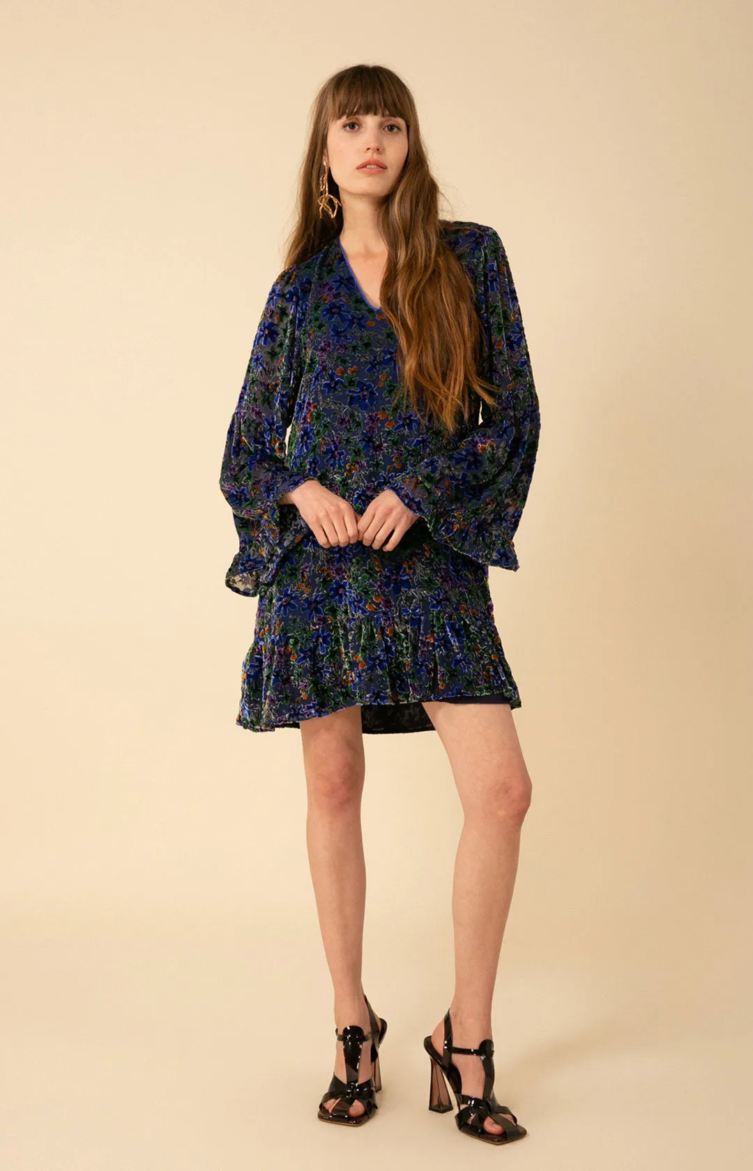 Salome Velvet Burnout Dress sold by Hale Bob product image thumbnail 3