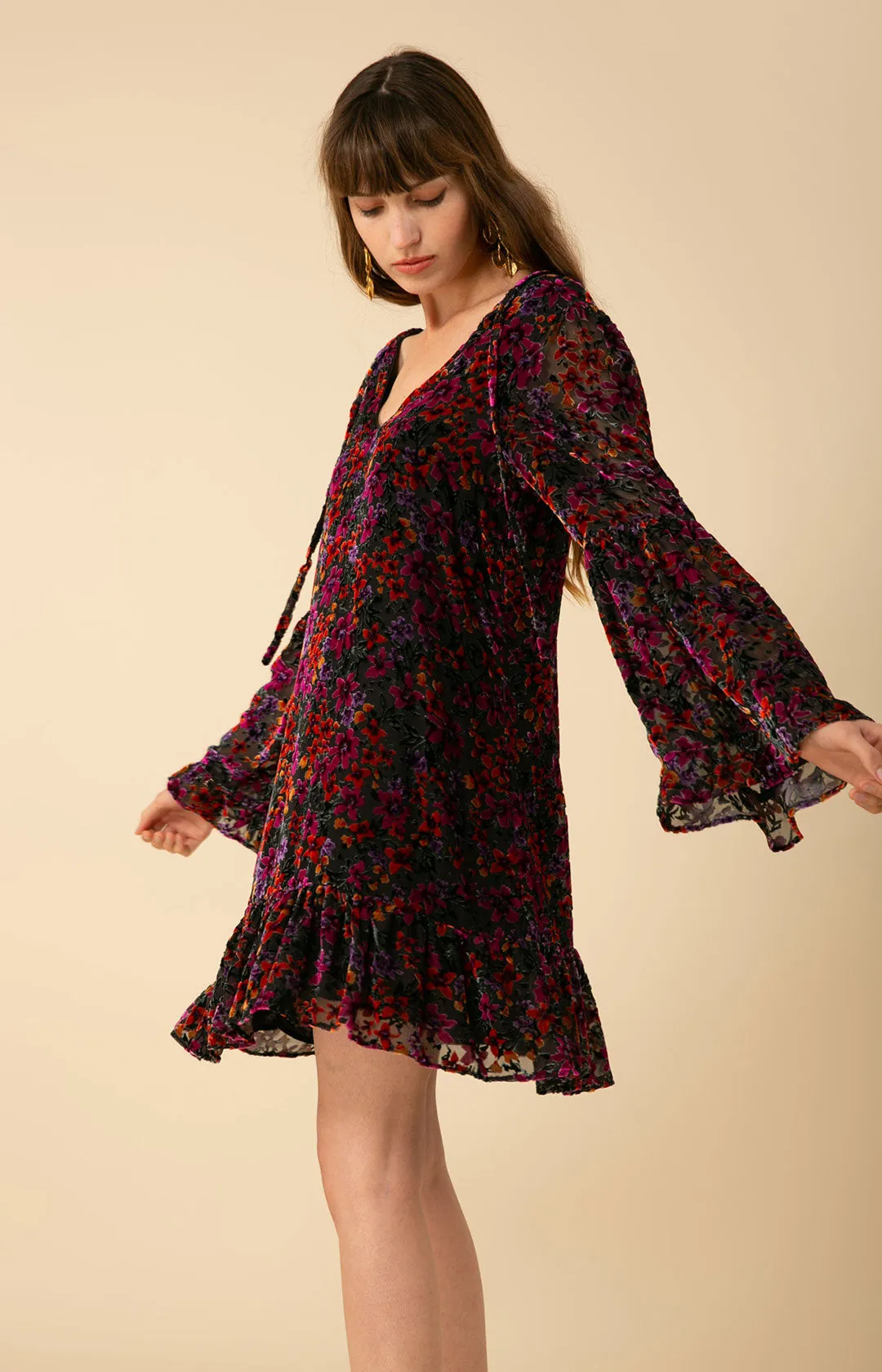 Salome Velvet Burnout Dress sold by Hale Bob product image thumbnail 5