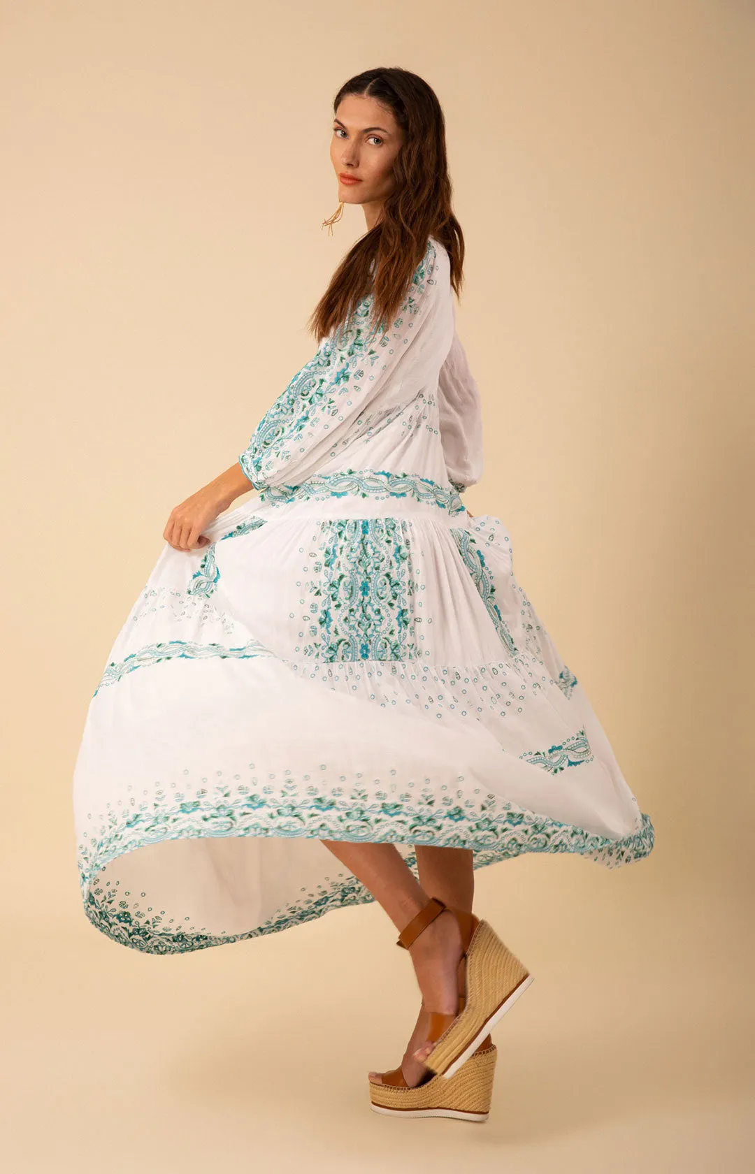 Emery Embroidered Maxi Dress sold by Hale Bob product image thumbnail 4