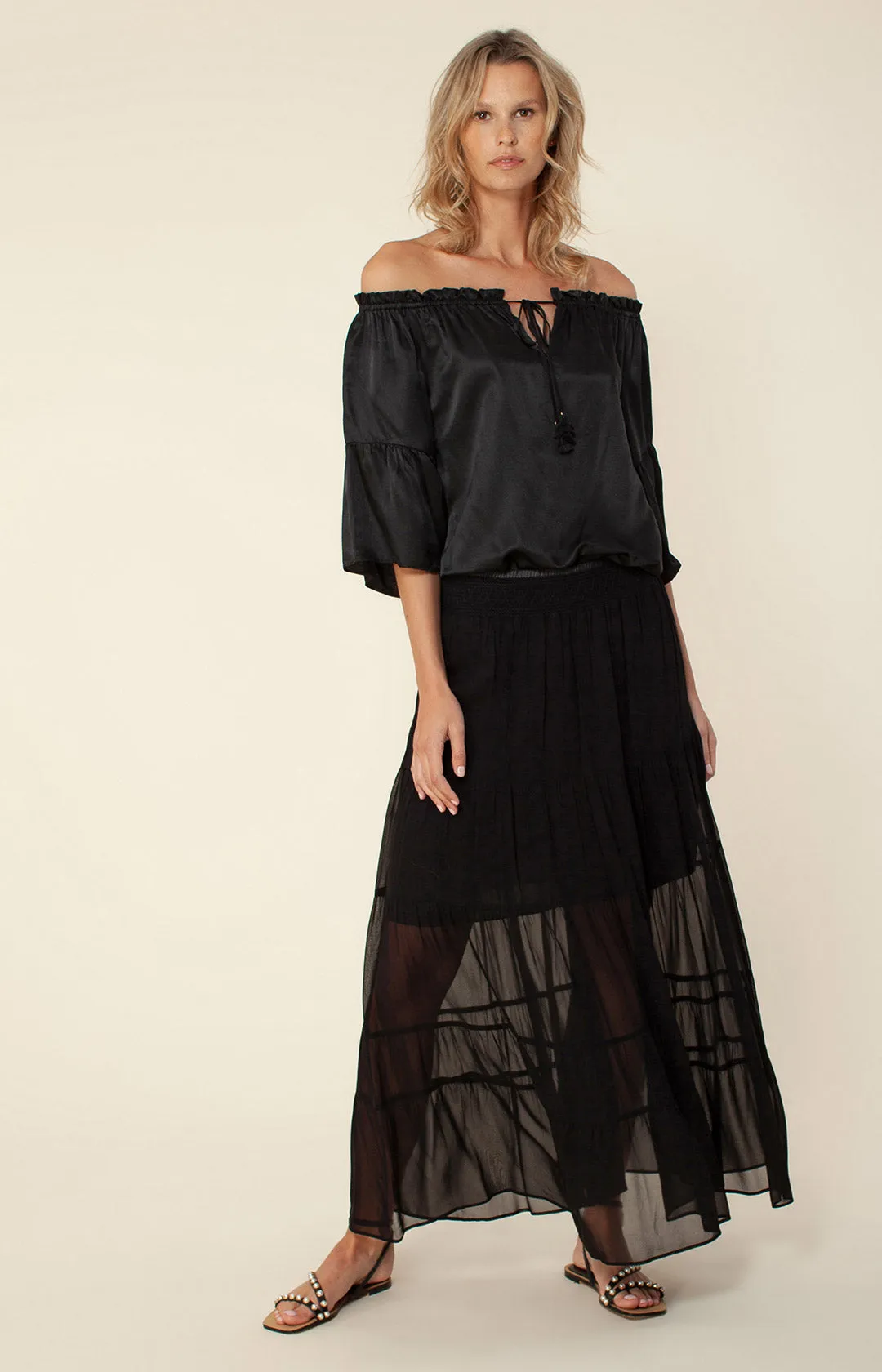 Suzume Solid Silk Top sold by Hale Bob product image thumbnail 5