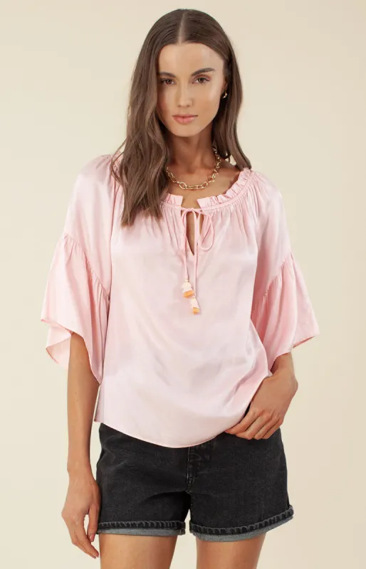 Suzume Solid Silk Top sold by Hale Bob