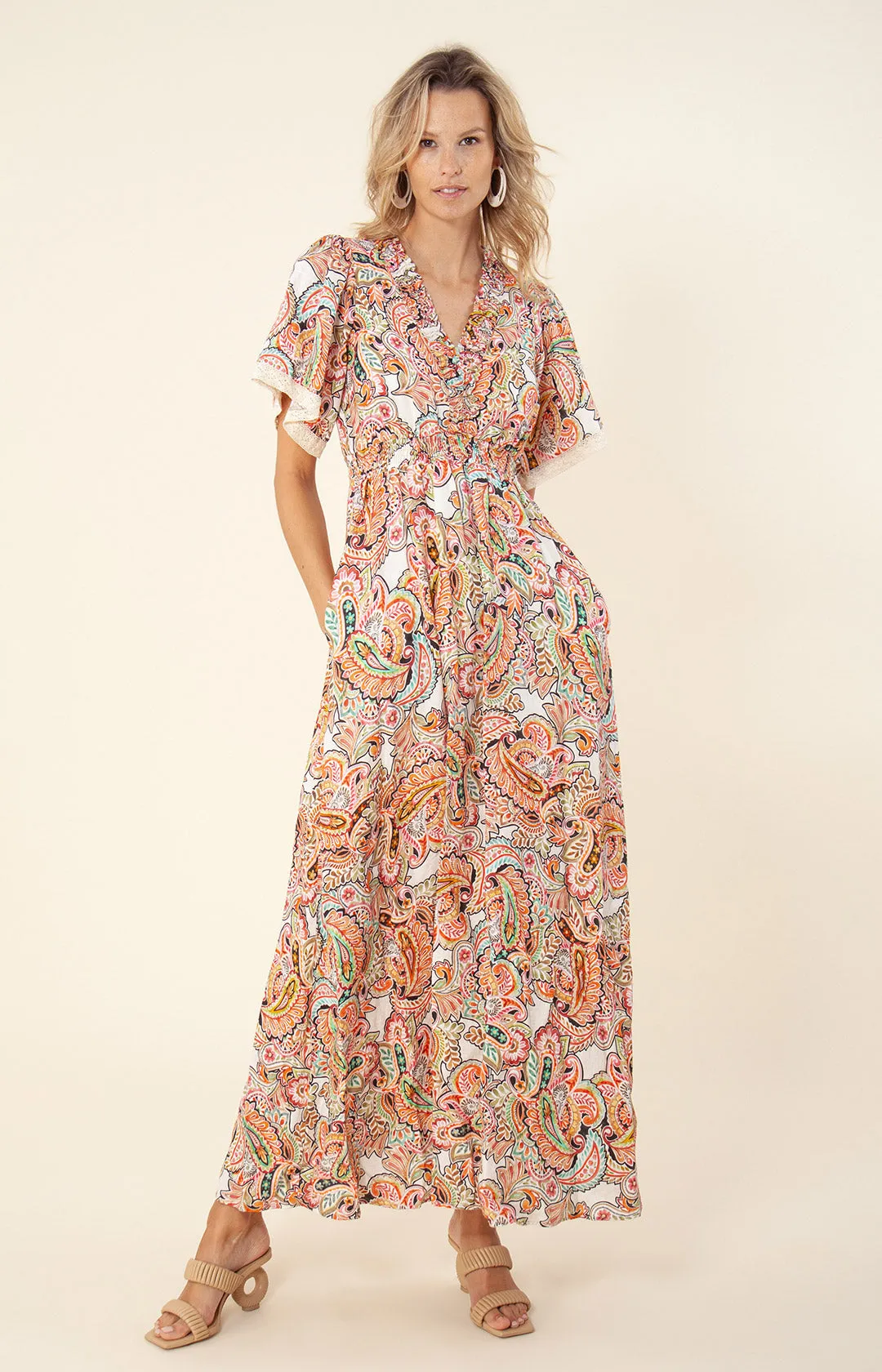 Rhona Linen Maxi Dress sold by Hale Bob product image thumbnail 2