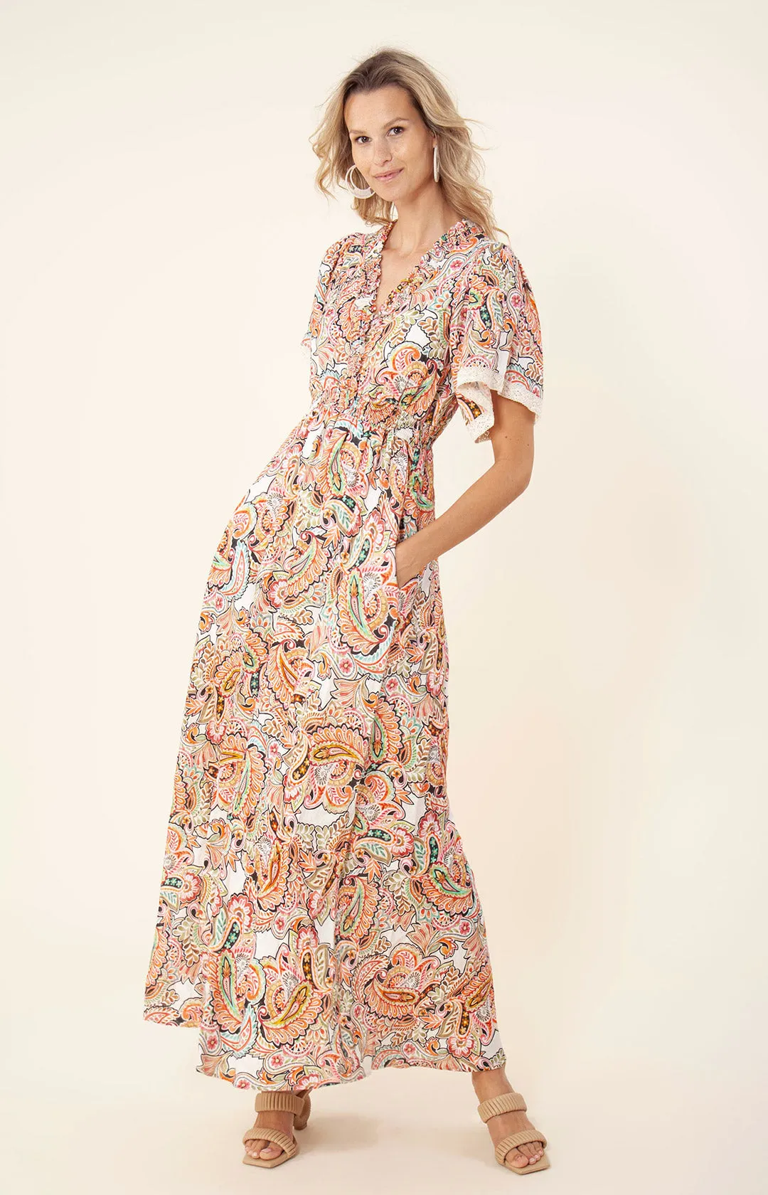Rhona Linen Maxi Dress sold by Hale Bob product image thumbnail 5