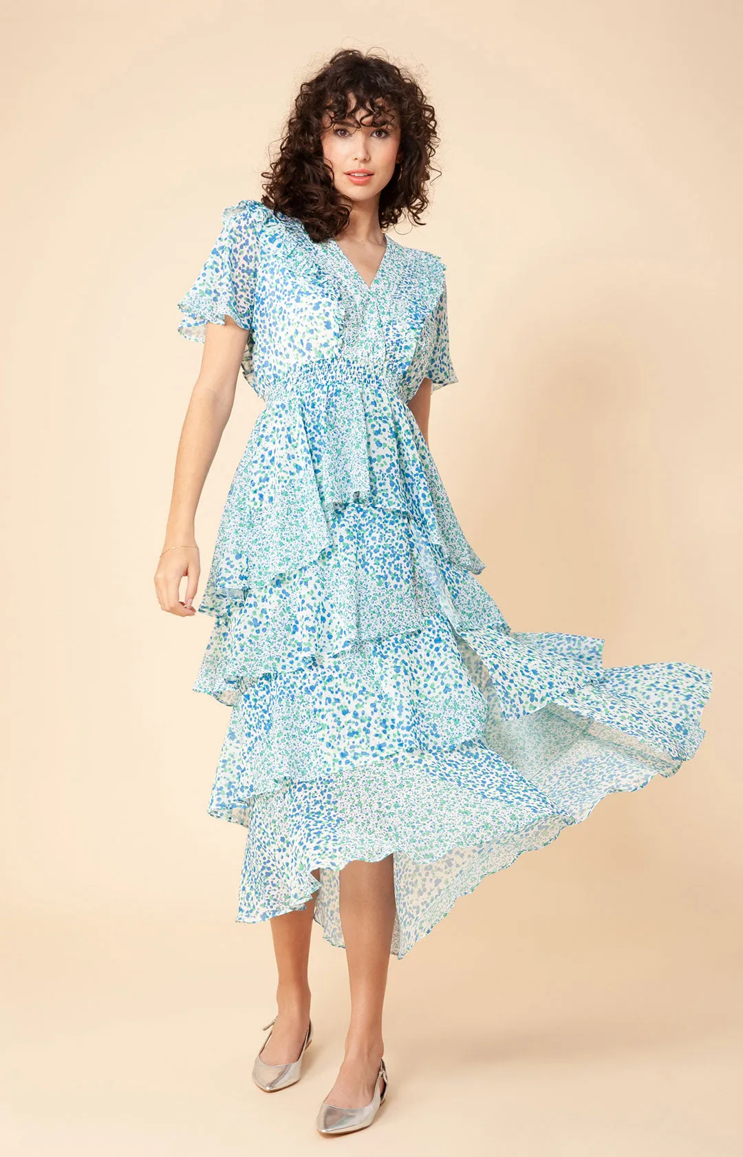 Sania Tiered Chiffon Dress sold by Hale Bob product image thumbnail 4