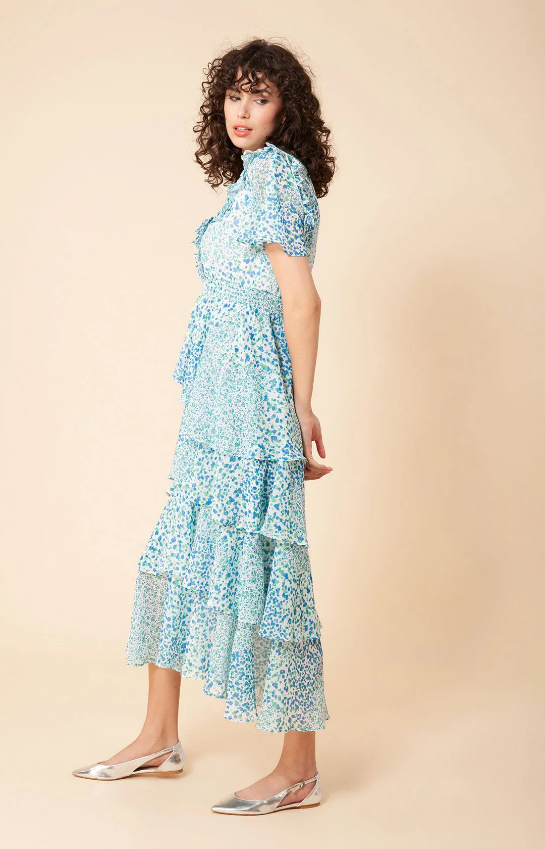 Sania Tiered Chiffon Dress sold by Hale Bob product image thumbnail 5