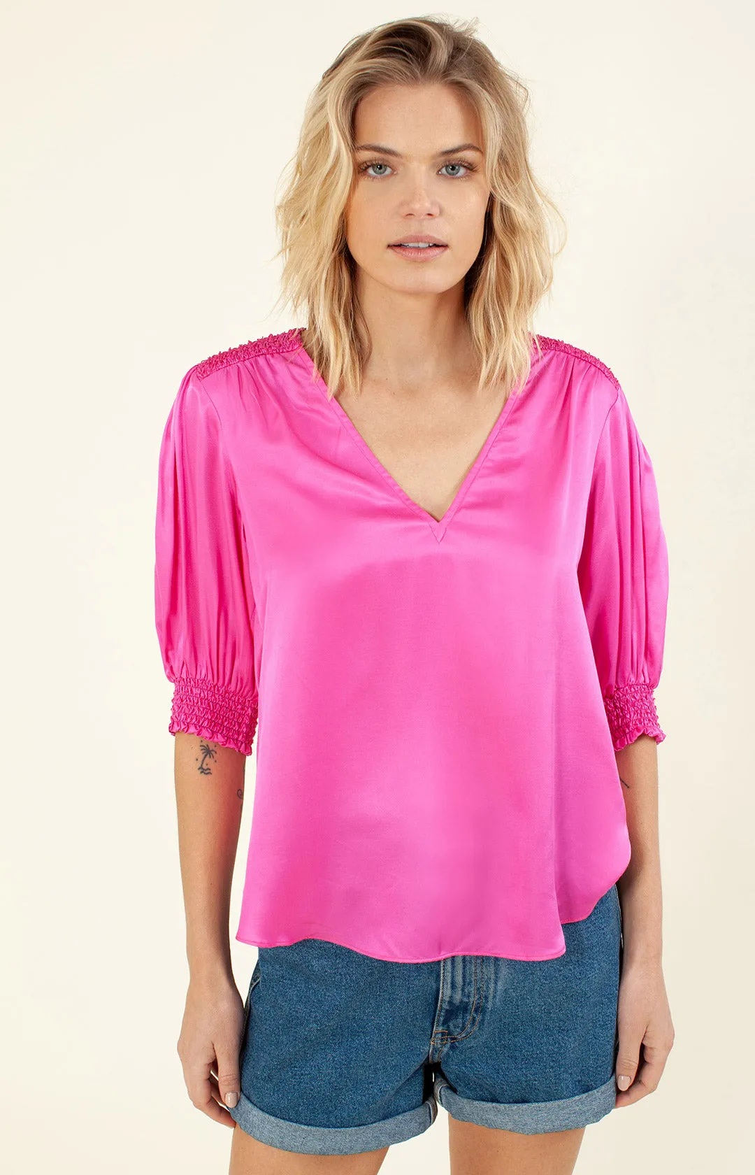 Kalinda Solid Silk Top sold by Hale Bob product image thumbnail 5