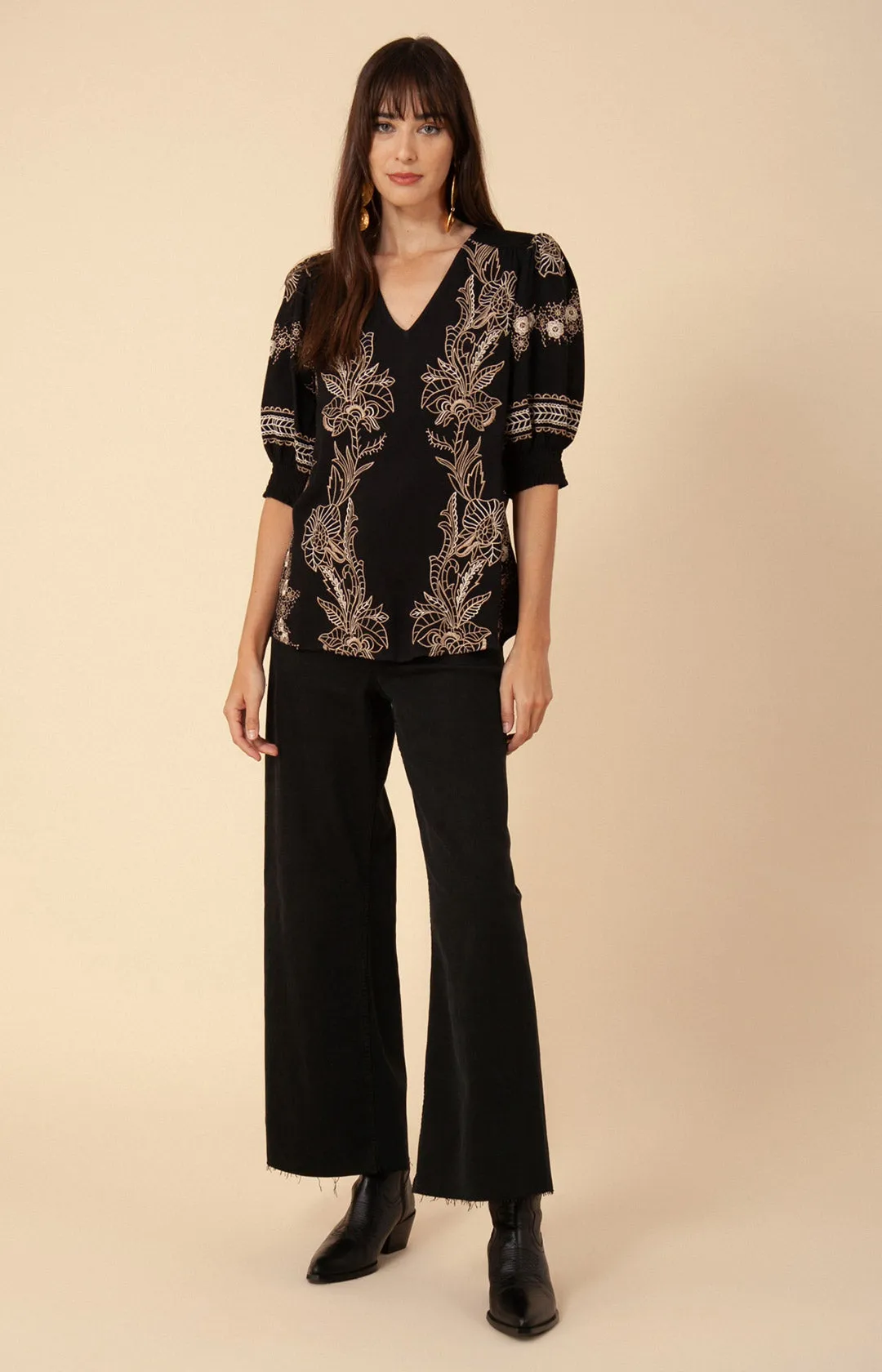 Sienna Smocked Top sold by Hale Bob product image thumbnail 4