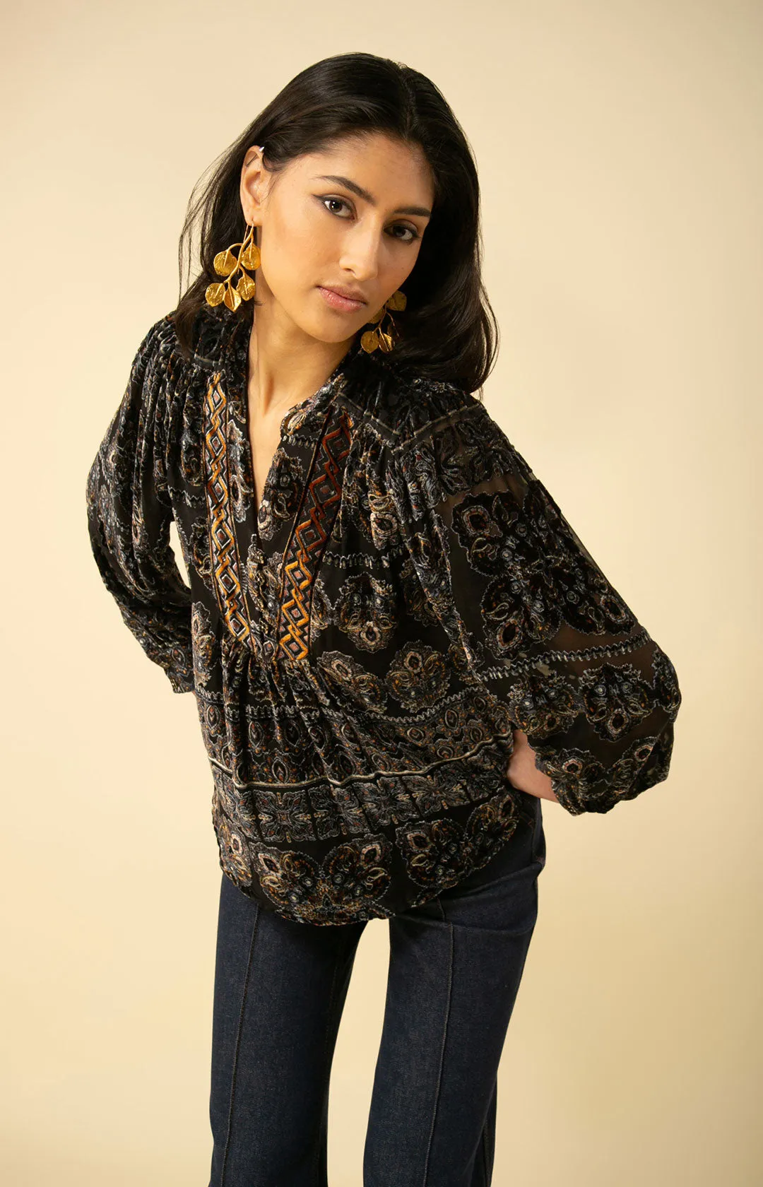 Garance Velvet Burnout Top sold by Hale Bob product image thumbnail 5