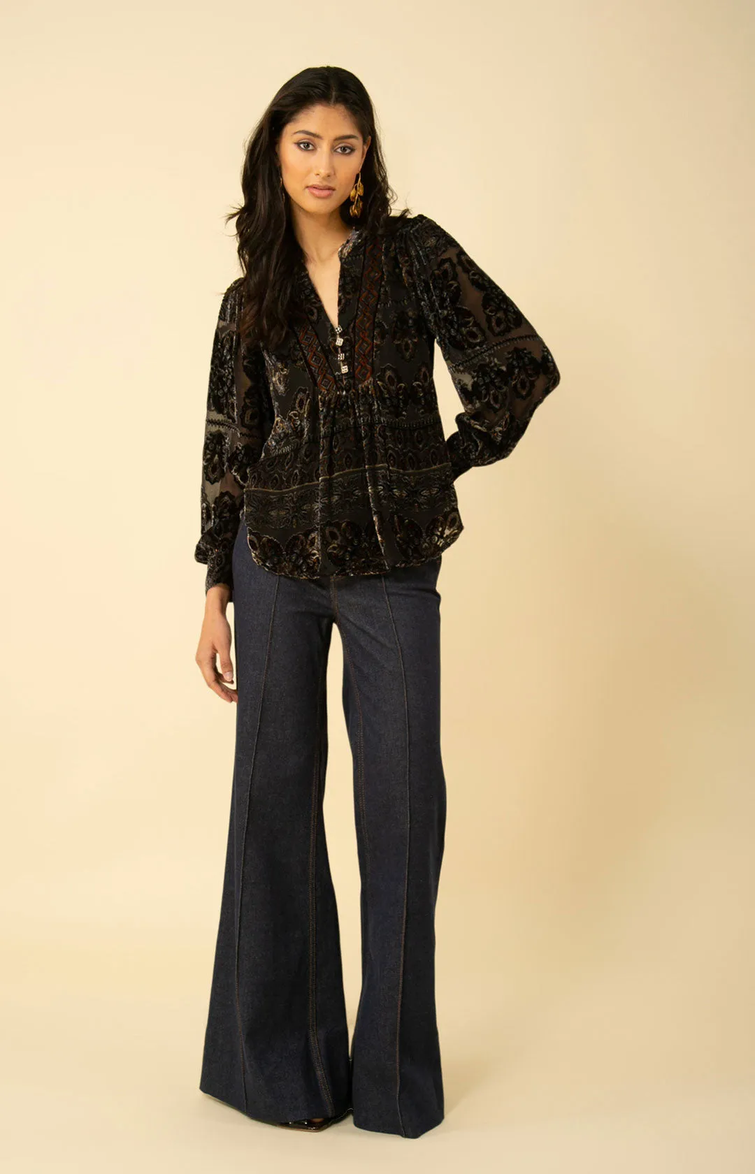 Garance Velvet Burnout Top sold by Hale Bob product image thumbnail 3