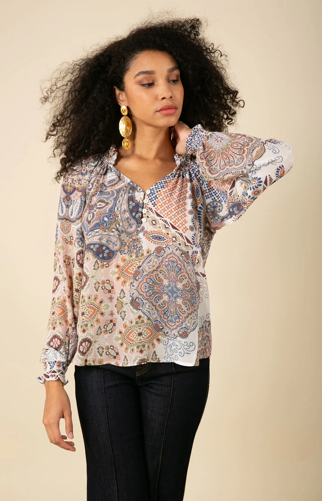 Laura Silk Top sold by Hale Bob