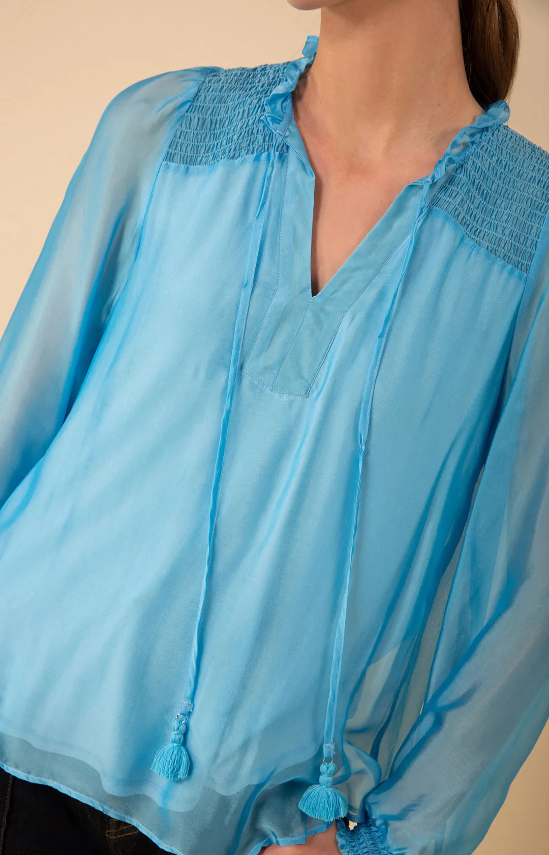 Lucia Solid Chiffon Top sold by Hale Bob product image thumbnail 3