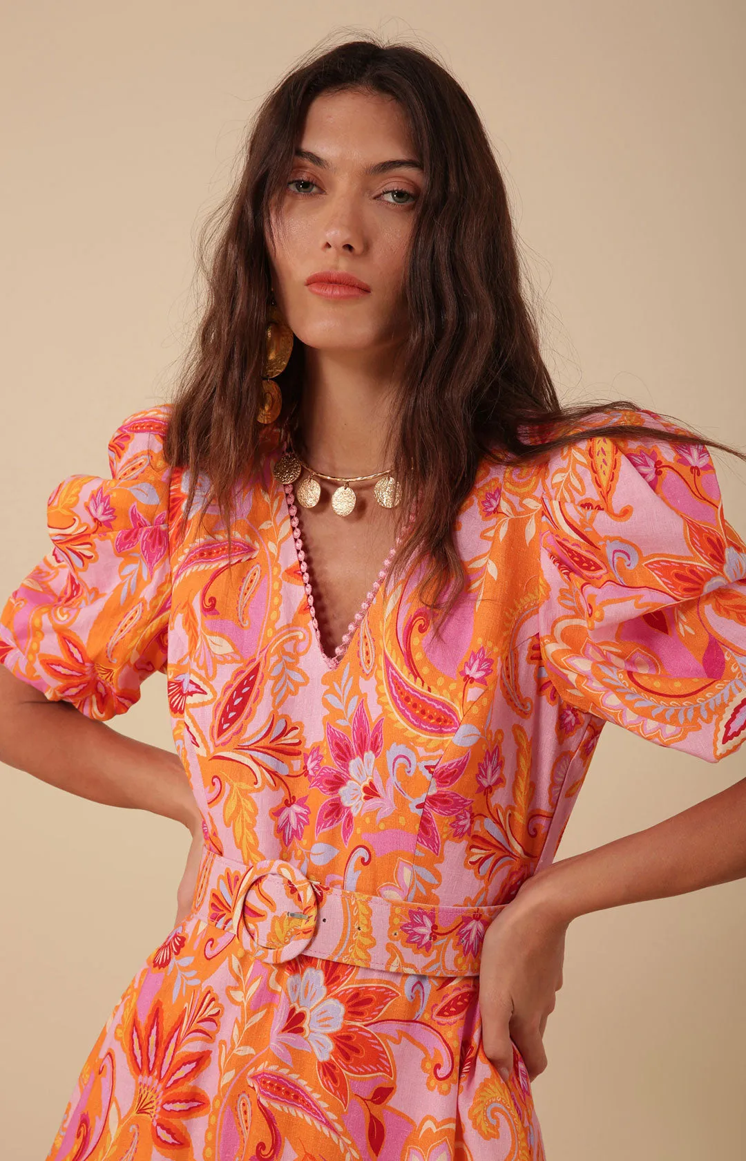 Mary Linen Dress sold by Hale Bob product image thumbnail 3