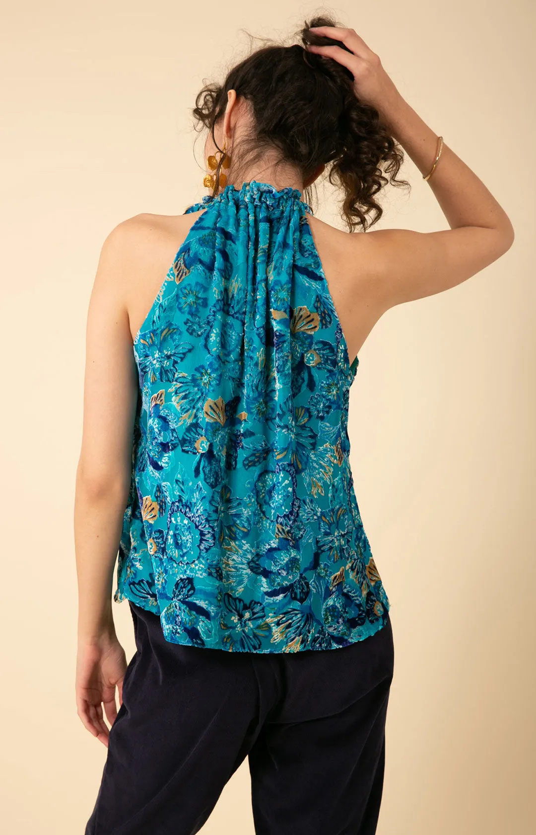 Romy Velvet Burnout Halter Top sold by Hale Bob product image thumbnail 2