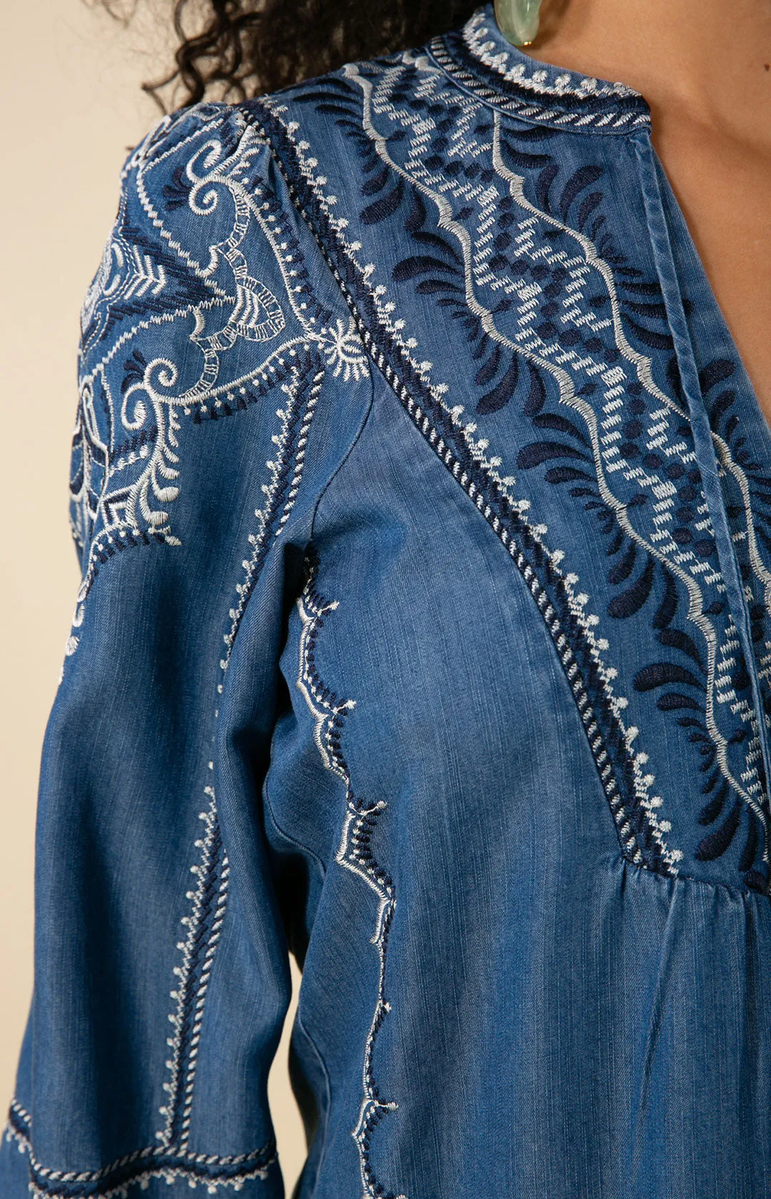 Kalani Chambray Top sold by Hale Bob product image thumbnail 5