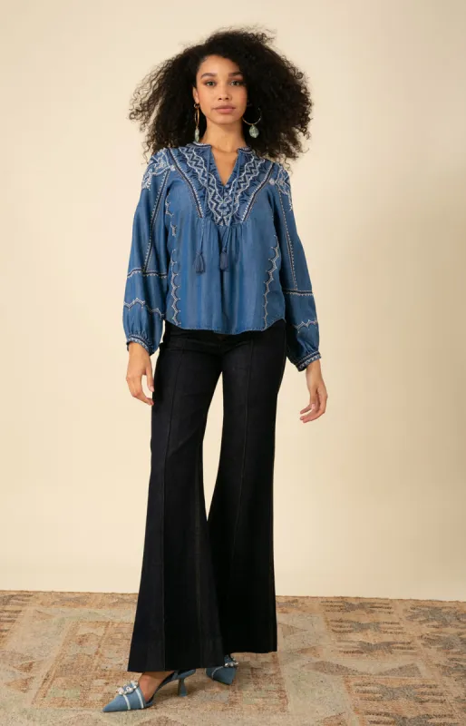Kalani Chambray Top sold by Hale Bob