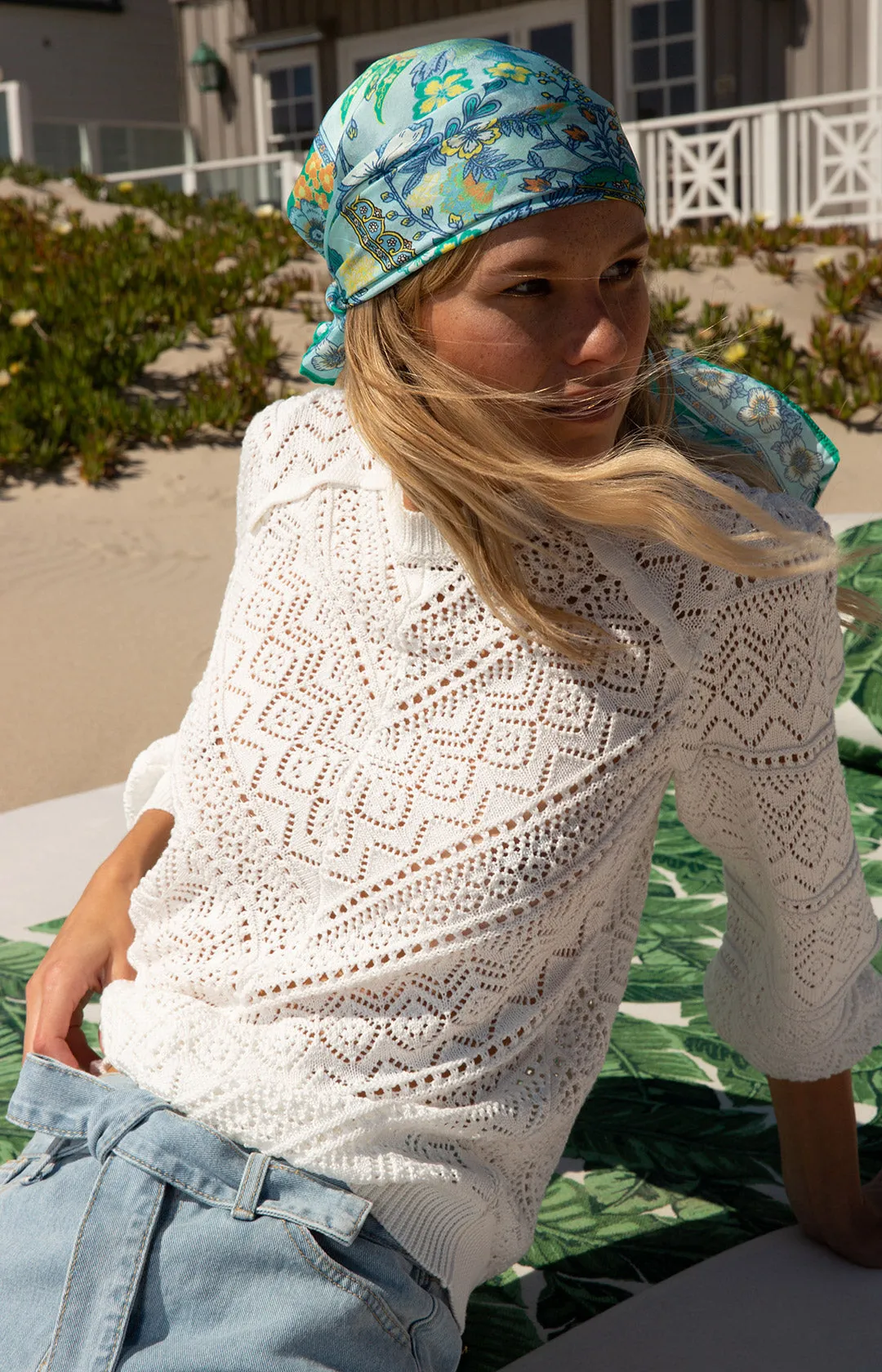 Jovita Pointelle Sweater sold by Hale Bob