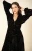 Lina Solid Velvet Burnout Maxi Dress sold by Hale Bob