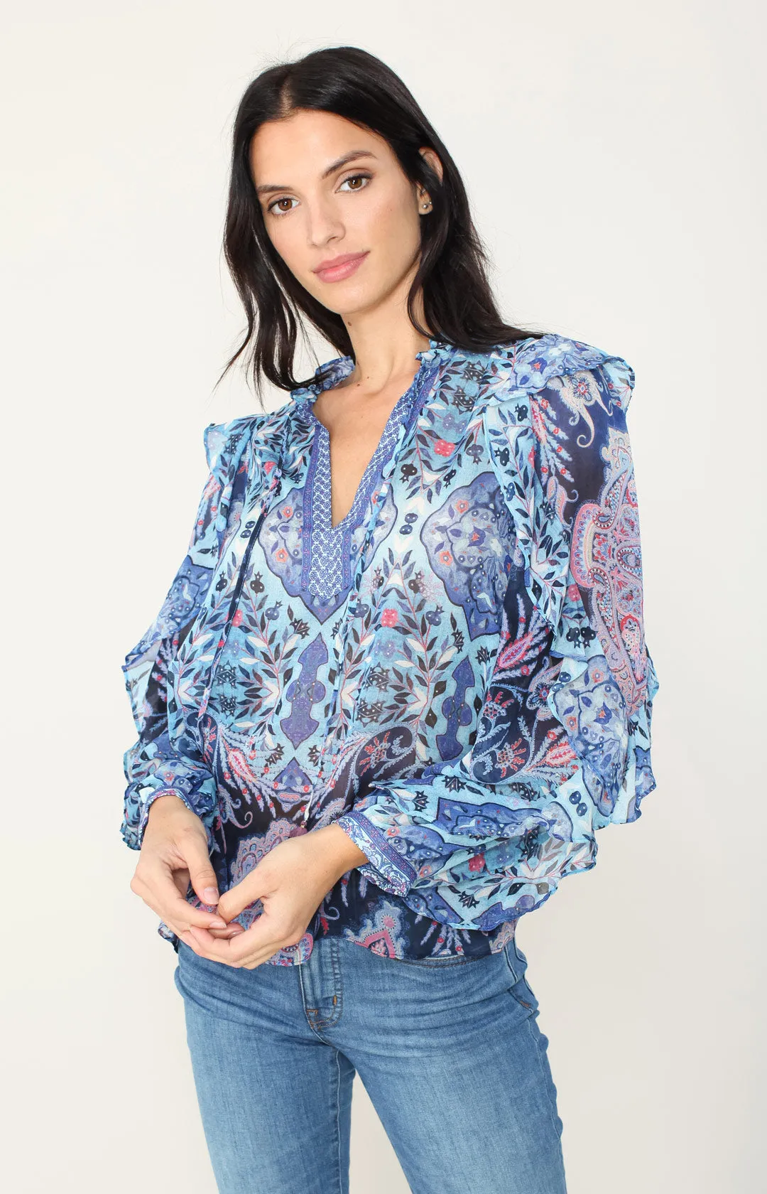 Savannah Silk Top sold by Hale Bob product image thumbnail 4