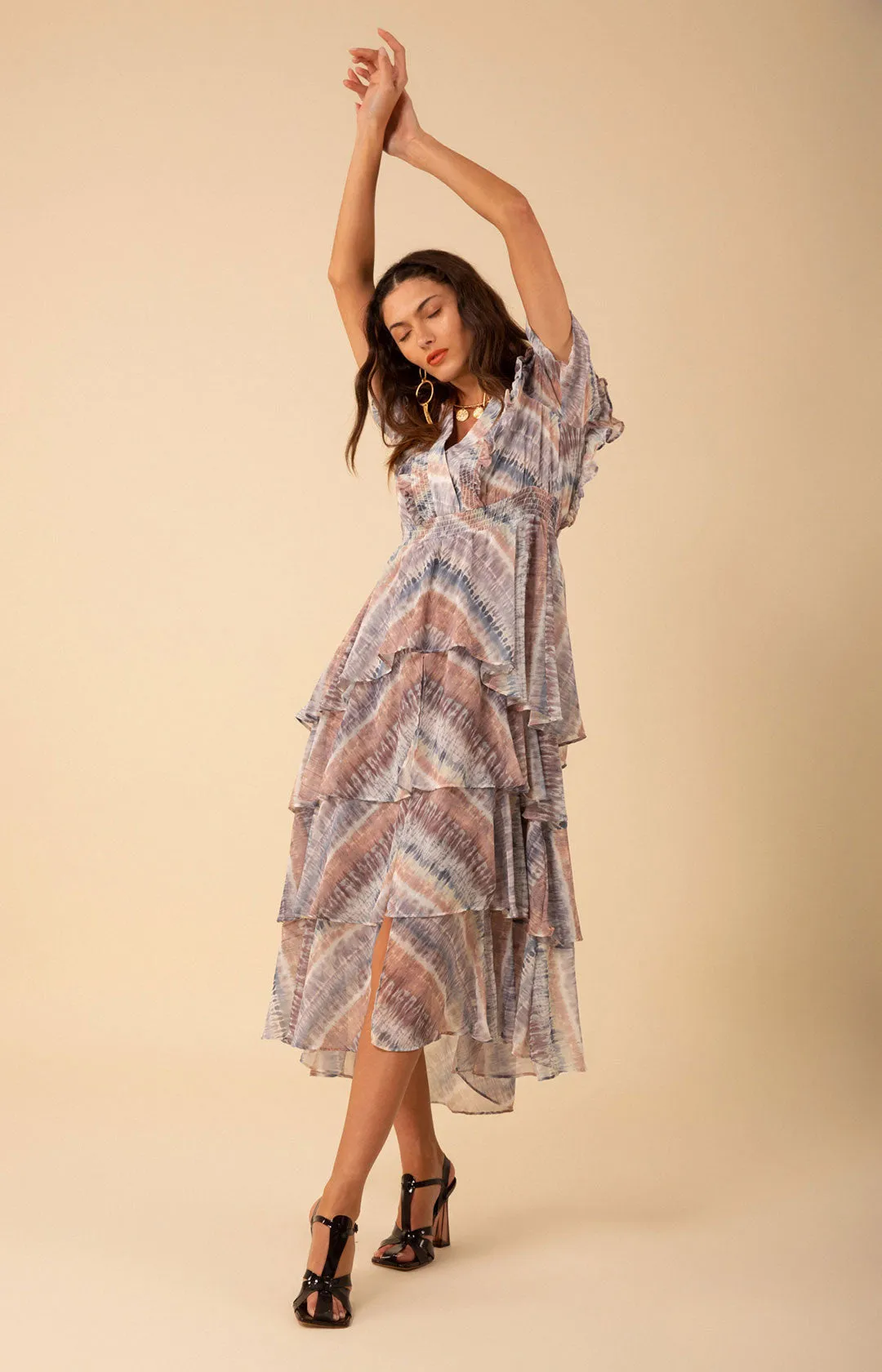 Caroline Chiffon Dress sold by Hale Bob product image thumbnail 3