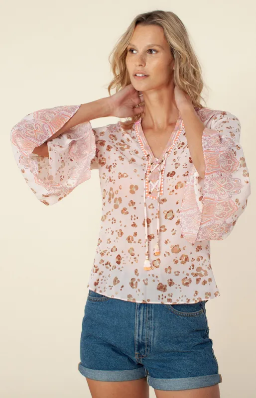 Elzbieta Silk Top *Beaded* sold by Hale Bob