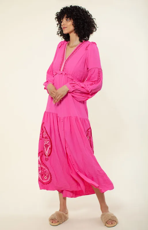 Josephine Embroidered Maxi Dress sold by Hale Bob