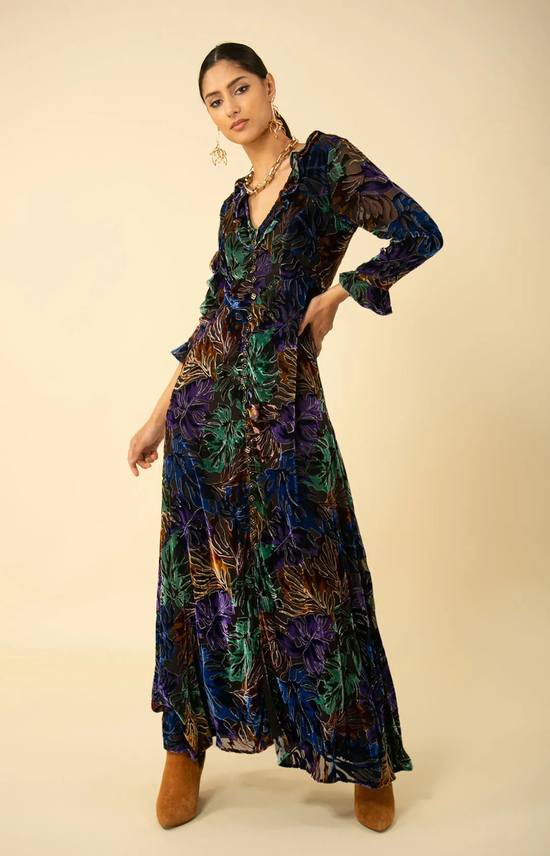 Stella Velvet Maxi Dress sold by Hale Bob