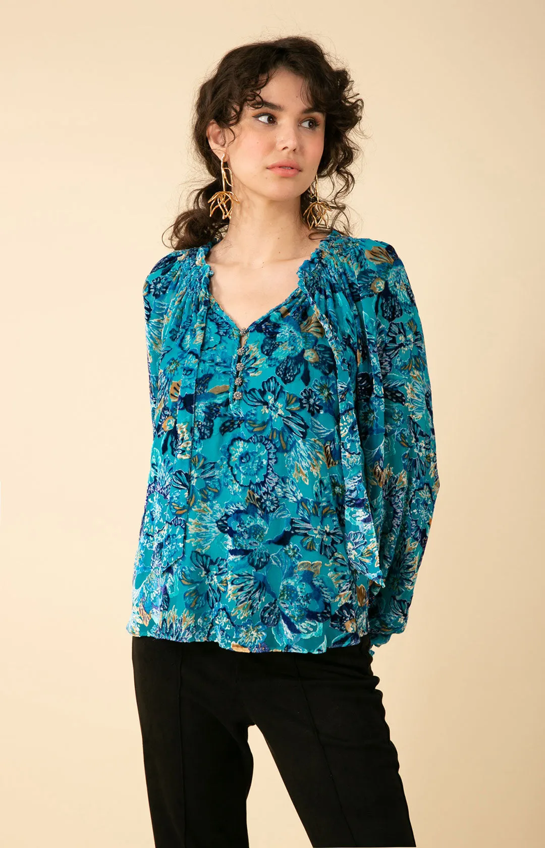 Alba Velvet Burnout Top sold by Hale Bob product image thumbnail 5