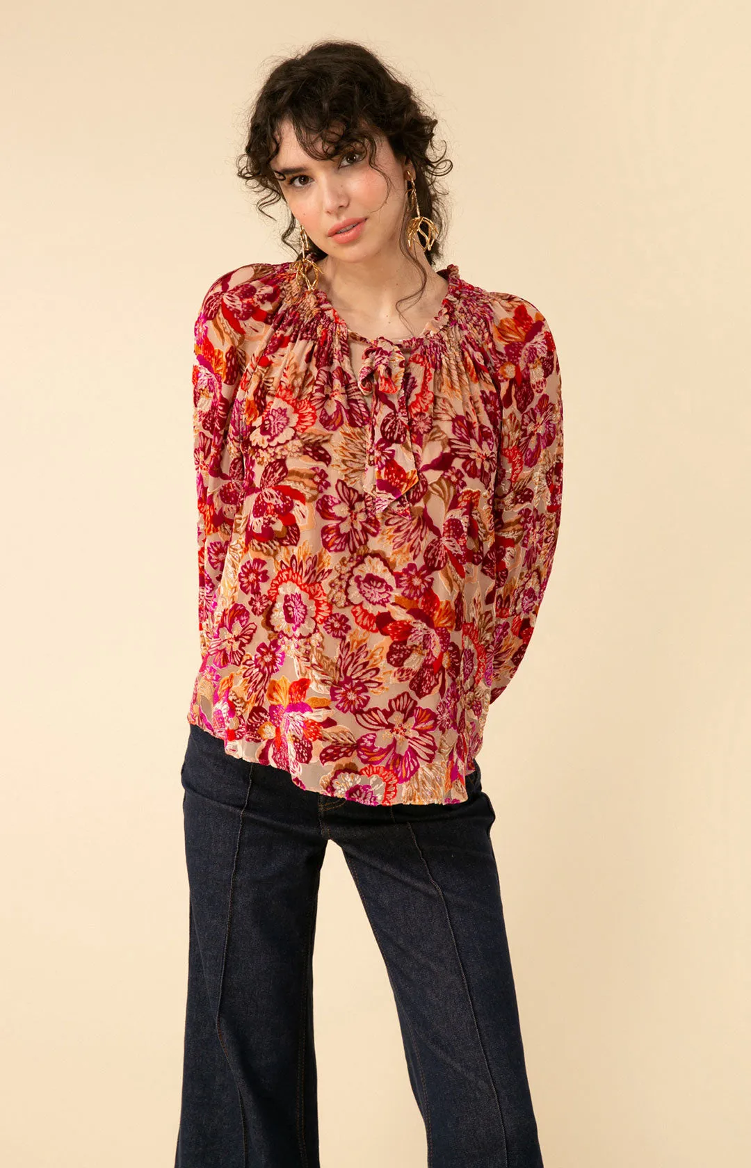 Alba Velvet Burnout Top sold by Hale Bob product image thumbnail 3