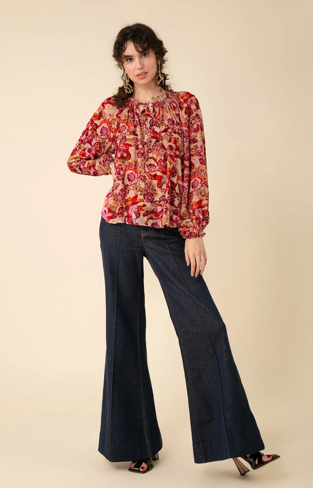 Alba Velvet Burnout Top sold by Hale Bob