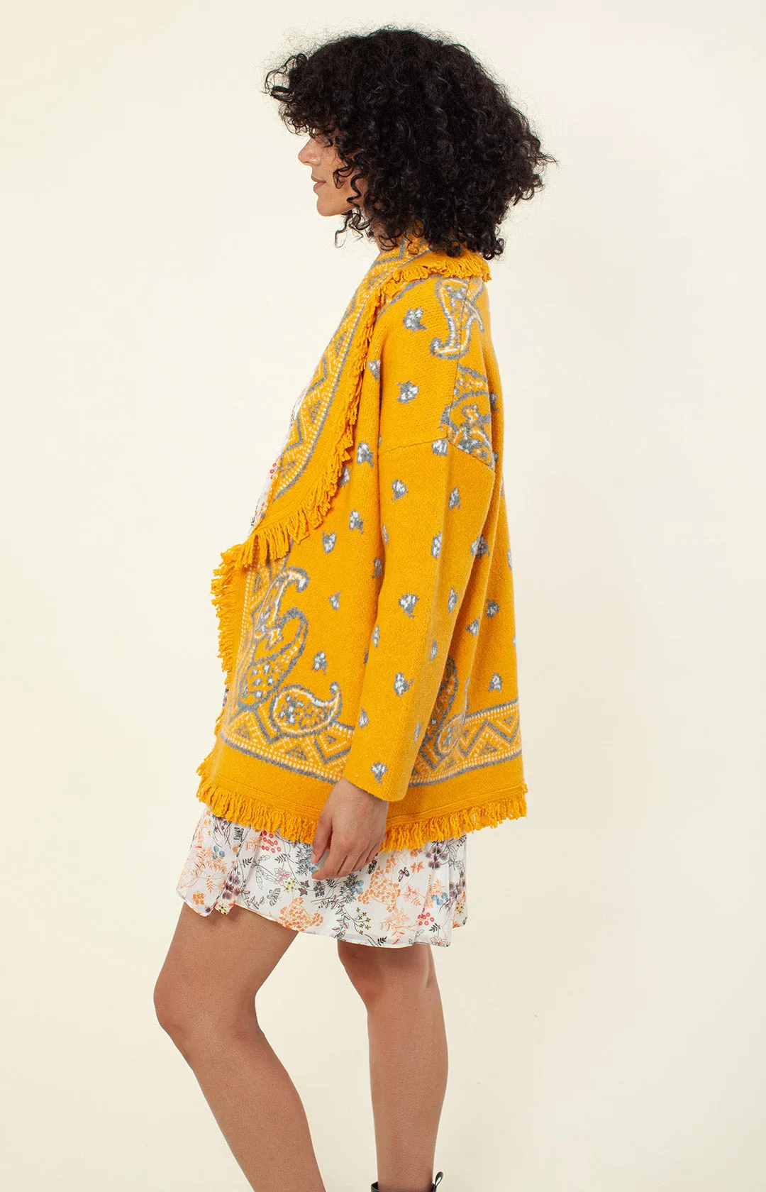 Jacqueline Jacquard Wrap Sweater sold by Hale Bob product image thumbnail 3