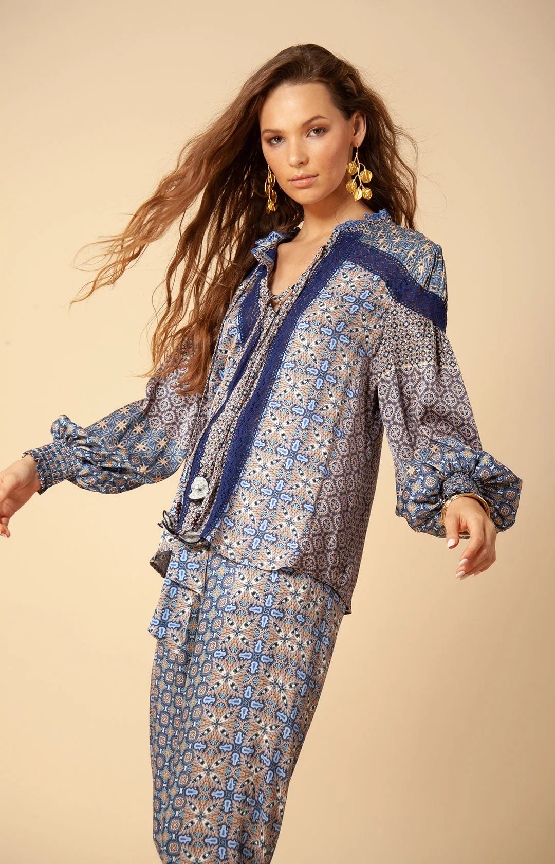 Adelaide Crochet Trim Top sold by Hale Bob product image thumbnail 5