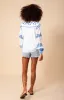 Kizzy Embroidered Crinkle Gauze Top sold by Hale Bob