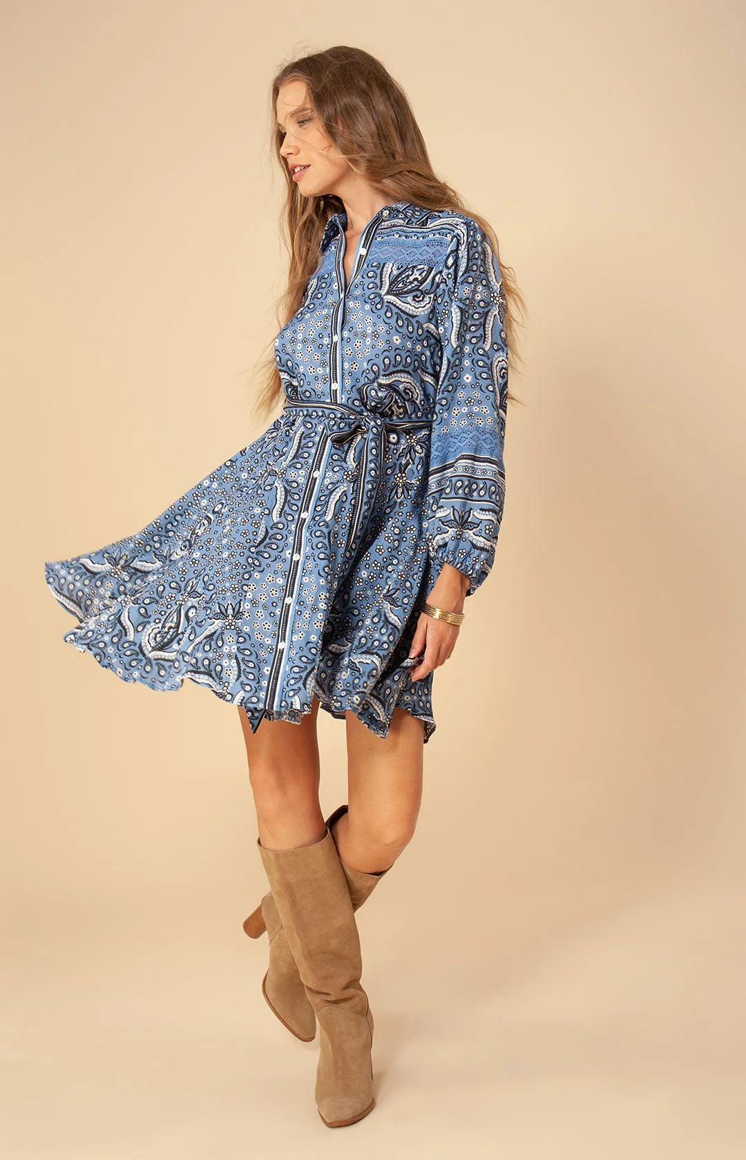 Floriana Linen Dress sold by Hale Bob product image thumbnail 4