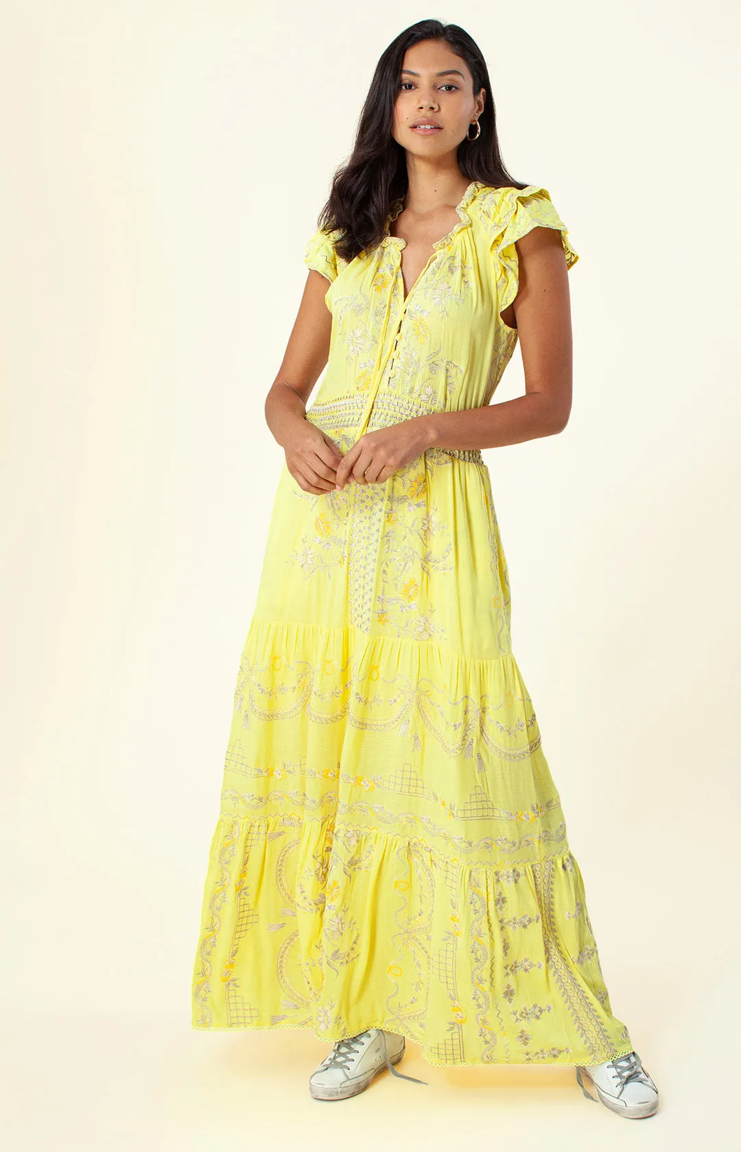 Francoise Embroidered Maxi Dress sold by Hale Bob product image thumbnail 4