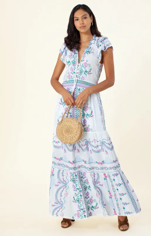 Francoise Embroidered Maxi Dress sold by Hale Bob