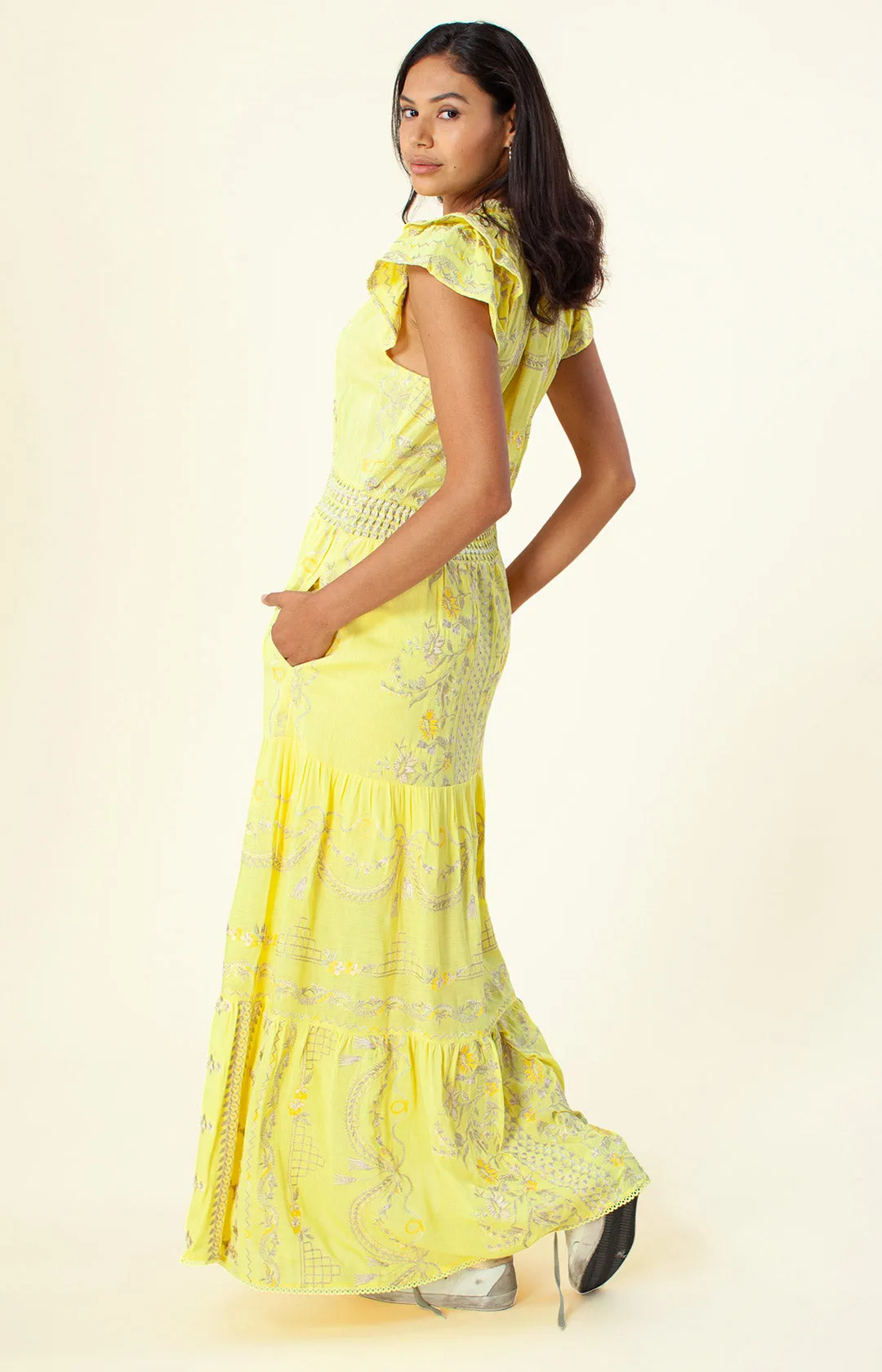 Francoise Embroidered Maxi Dress sold by Hale Bob product image thumbnail 5