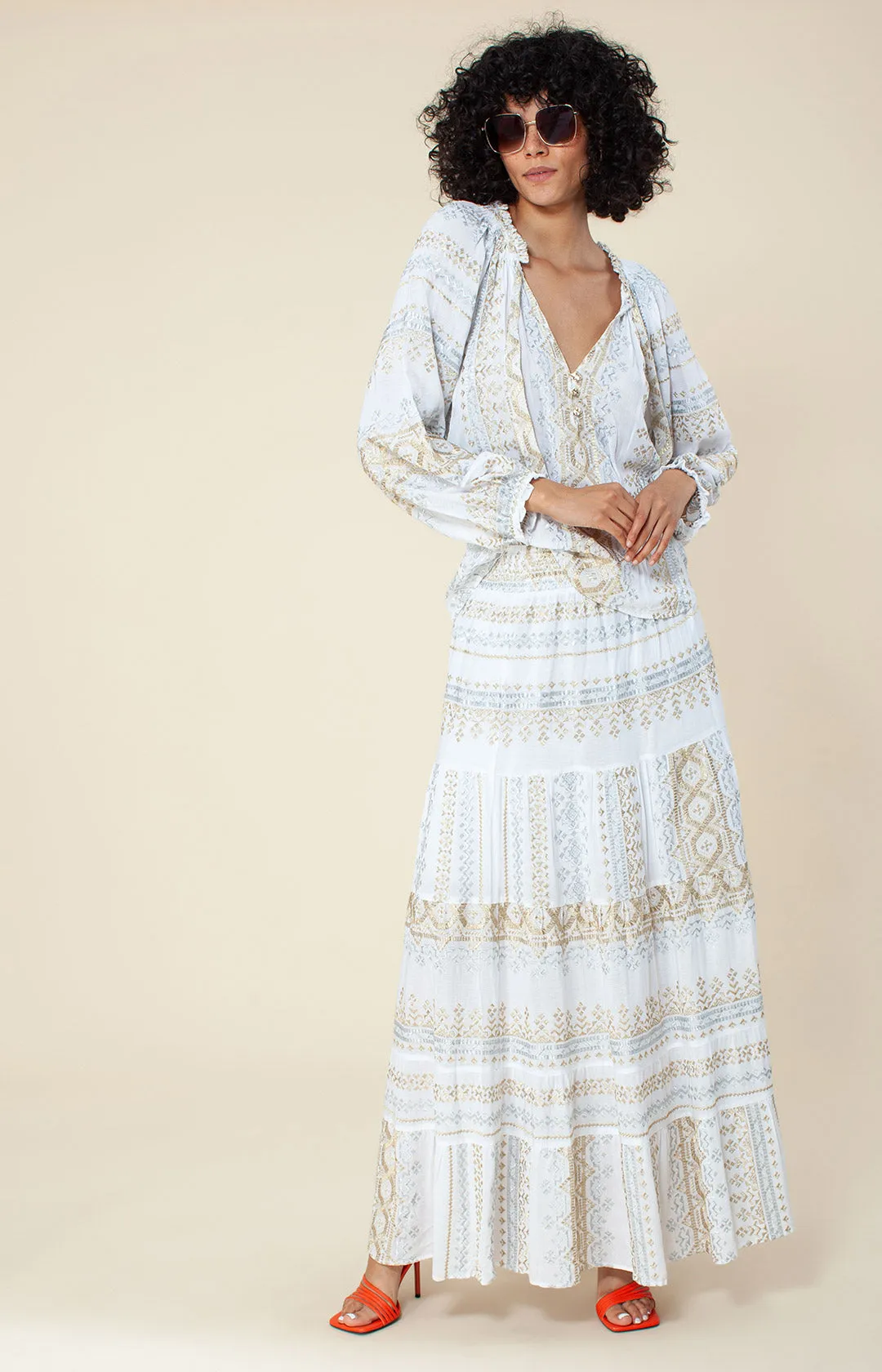 Piera Embroidered Top sold by Hale Bob